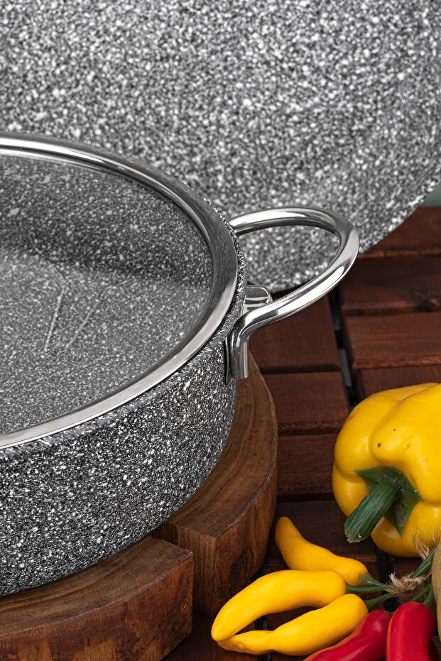 Ultra Classic 3 Parça Granit Tencere & Tava Seti Gri